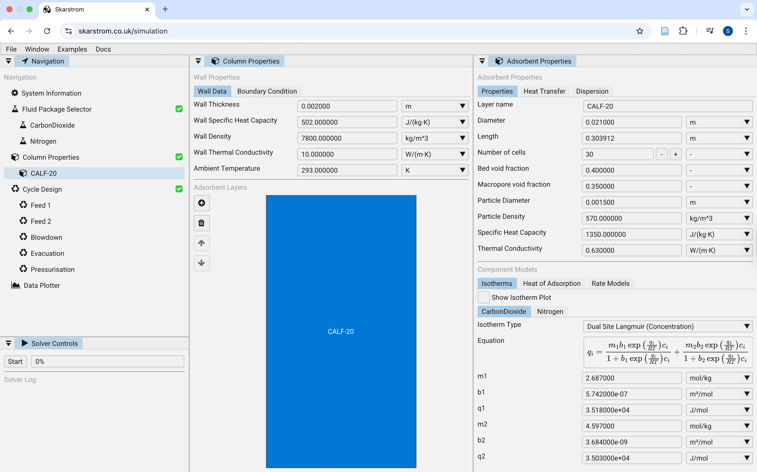 Skarstrom simulation GUI demo